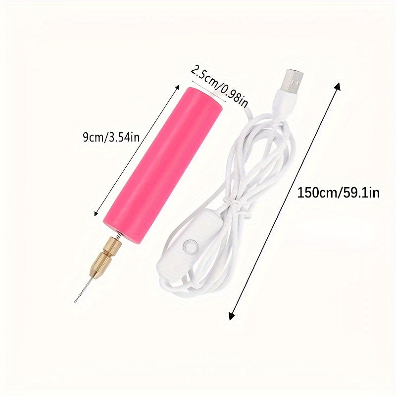 USB Mini Drill Lightweight Handheld Tool for Cutting Grinding Engraving Polishing