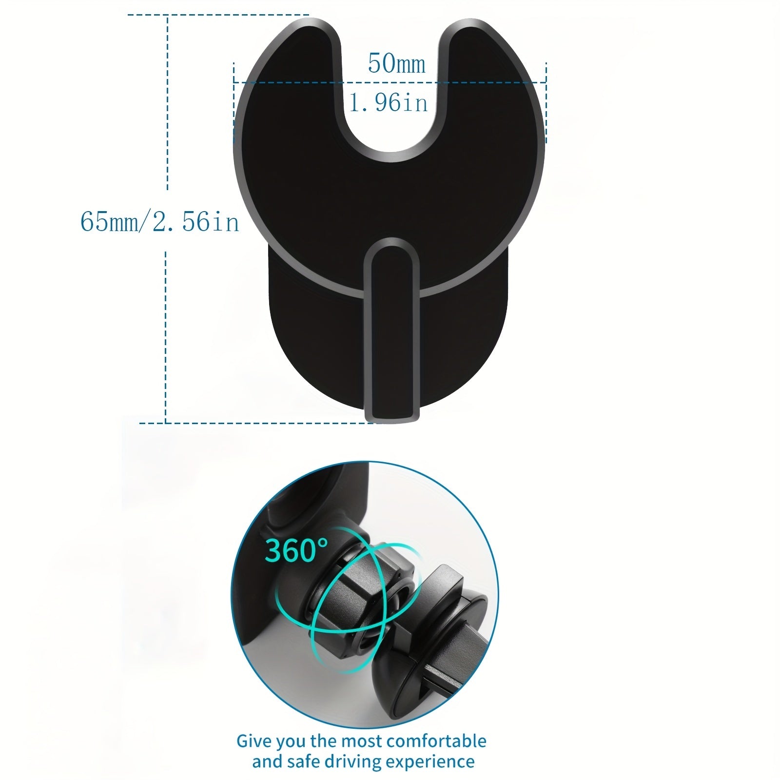 Universal avtomobil telefon o'rnatgichi, silikon havo ventili klipi, sozlanadigan 360° burilish