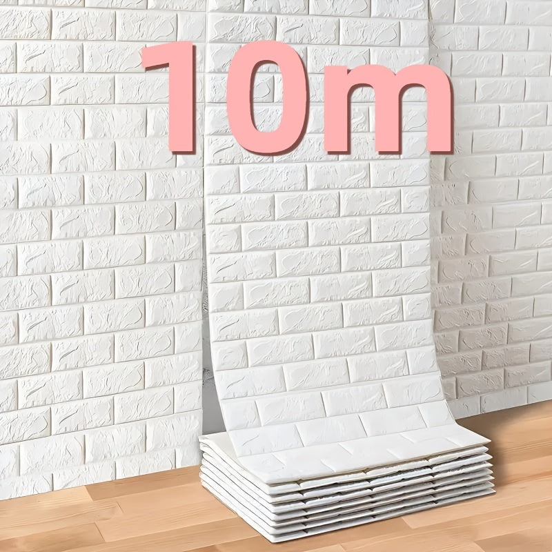 3D Peel-and-Stick Wall Decals for DIY Home Renovation European Style Reusable Washable Foam Wallpaper