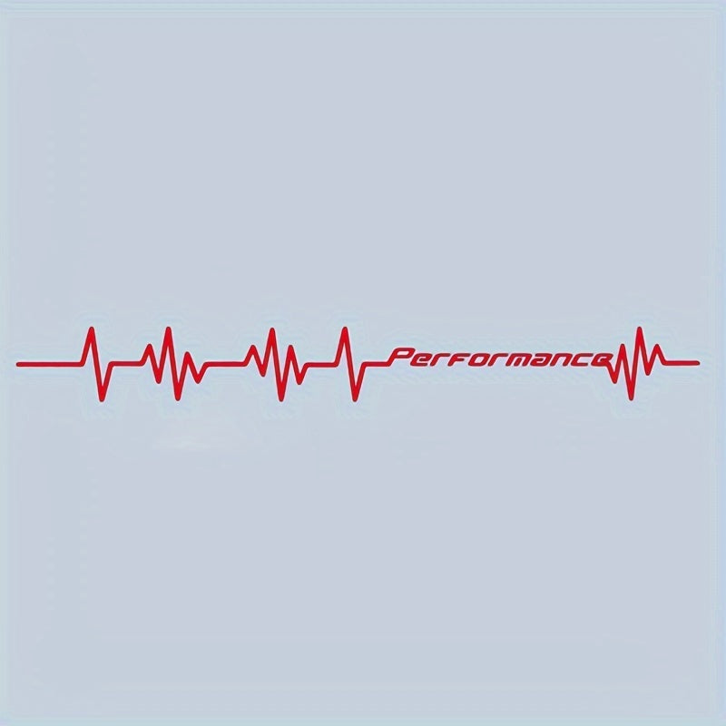 Декаль на виниловой основе Performance Heartbeat - прочная наклейка для лобового стекла, бампера, капота