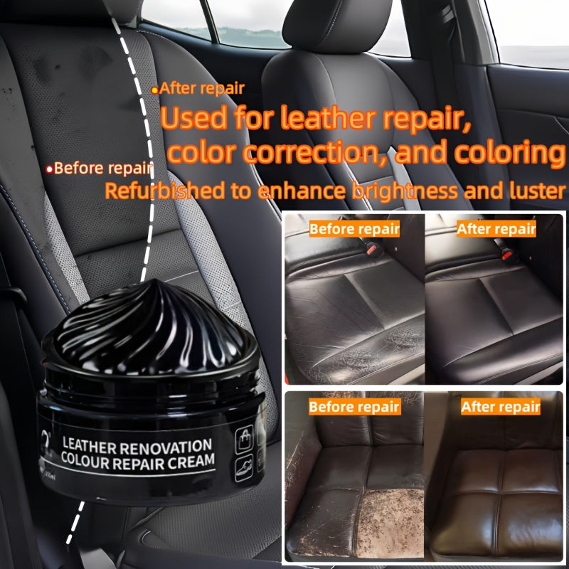 Crema de reparación falsa negra para asientos de coche, volantes, sofás y zapatos