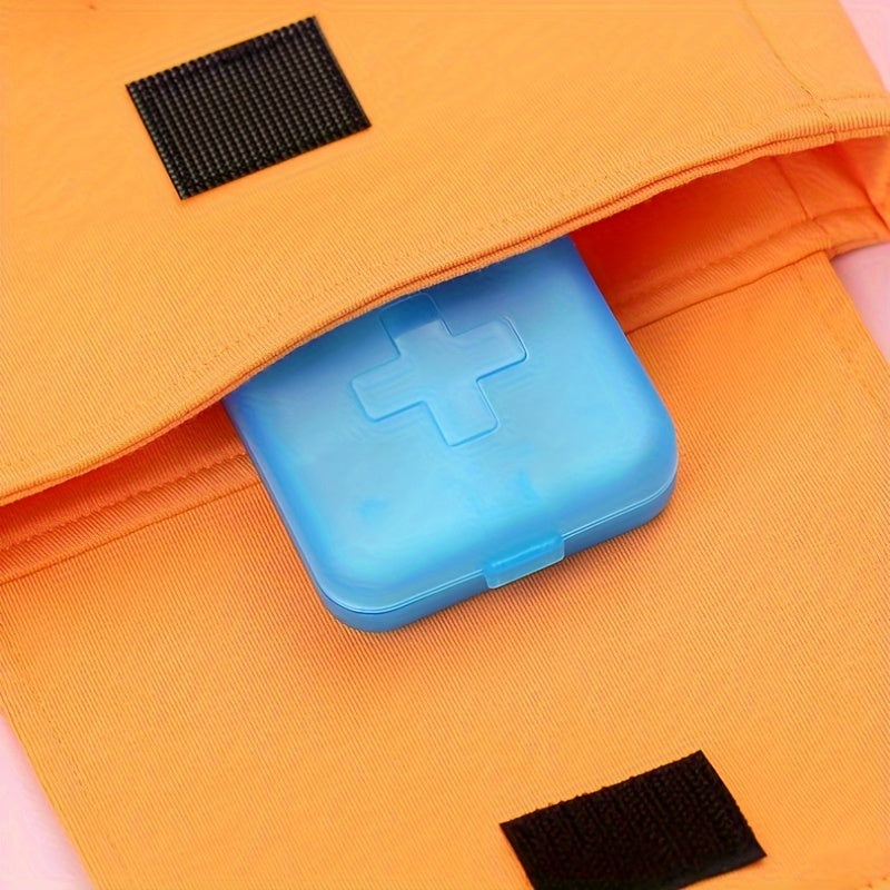 Small Portable Pill Box Four-Compartment Travel Organizer Storage Container