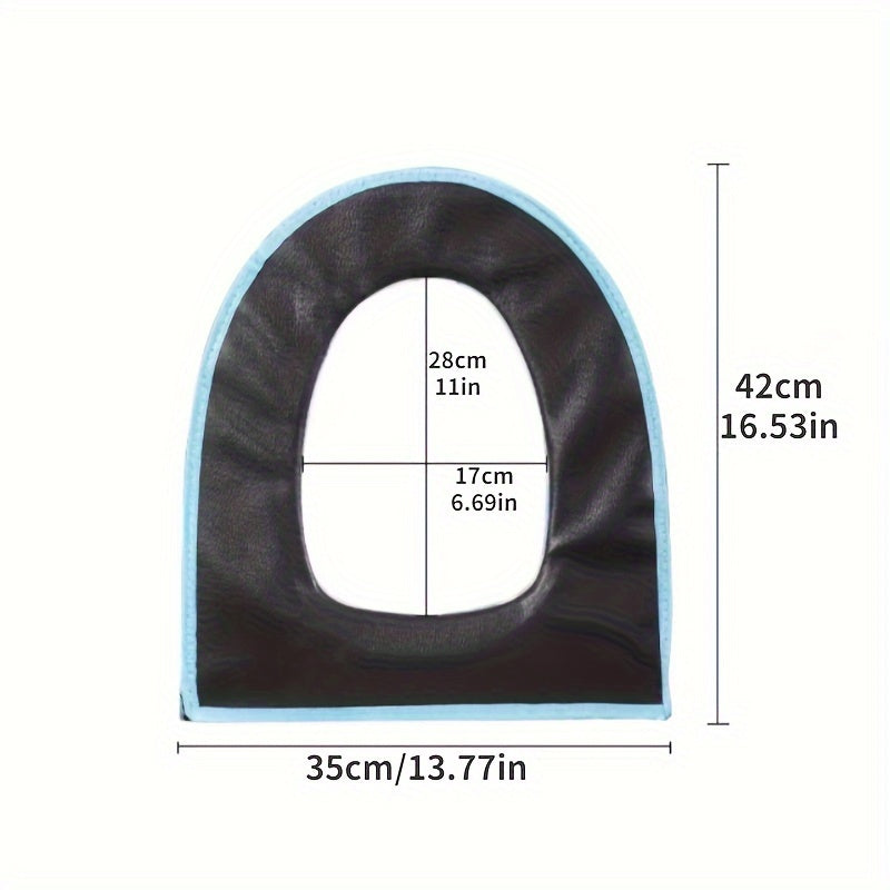 Coral Velvet Toilet Seat Cover Washable Knit Cotton Universal Fit Cushion