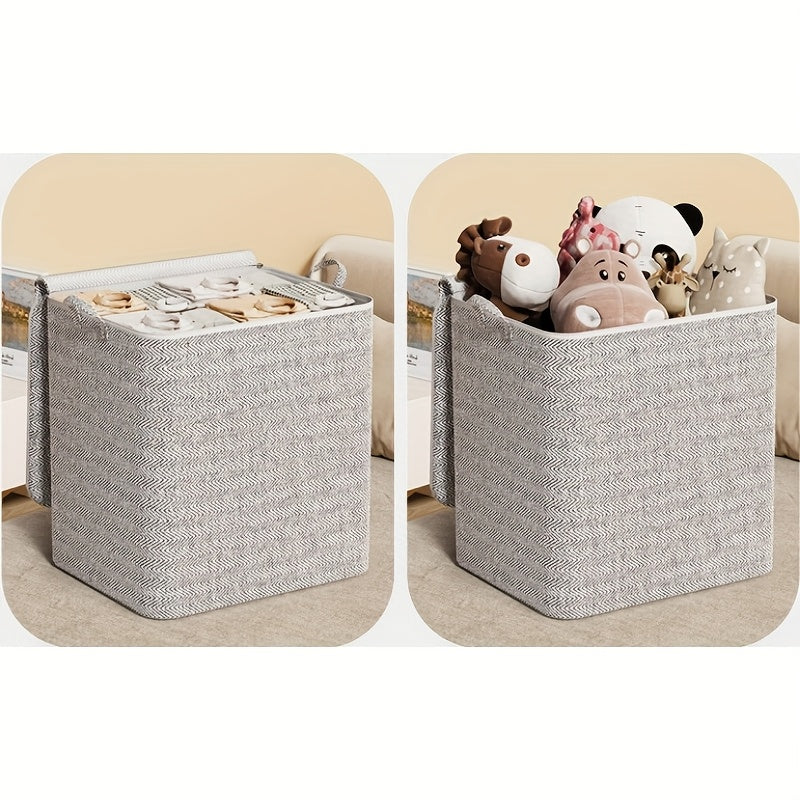 Foldable Laundry Hamper with Lid and Handle for Clothes Toys and Household Storage