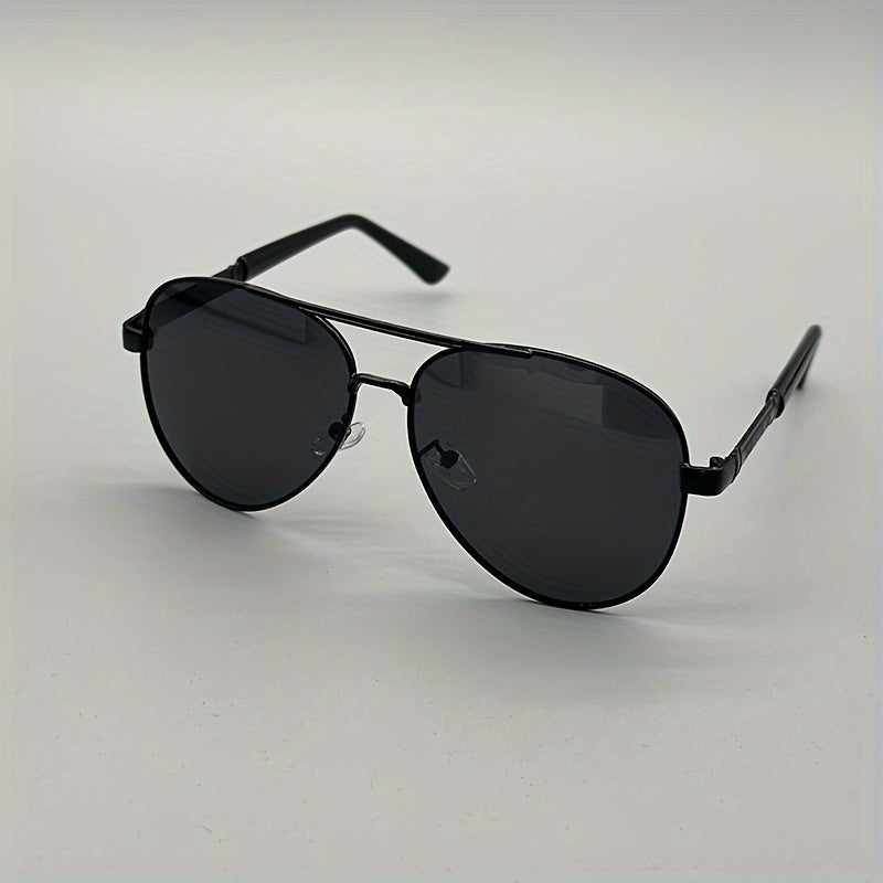 Men's Polarized Metal Glasses with Toad Mirrors Driving Lenses Retro Large Frames