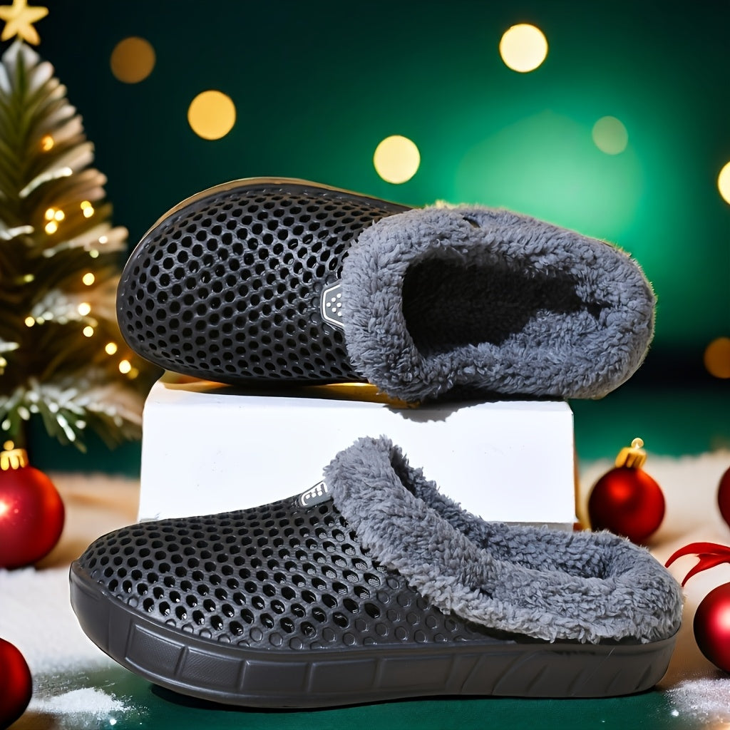 Women's Men's Winter EVA Indoor Outdoor Slippers with Plush Fleece