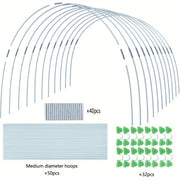 Fiberglass Greenhouse Support Hoops for DIY Plant Tunnels Garden Fabric Stakes Rust-Resistant