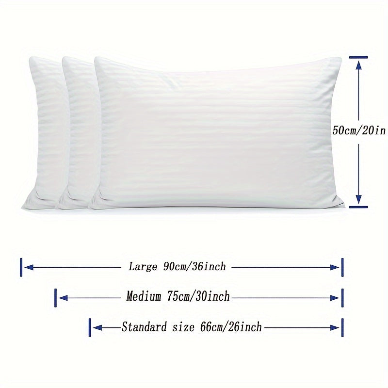 Set of 2 Zippered Pillowcases Luxury Hotel-Quality Soft Breathable Non-Balling Striped