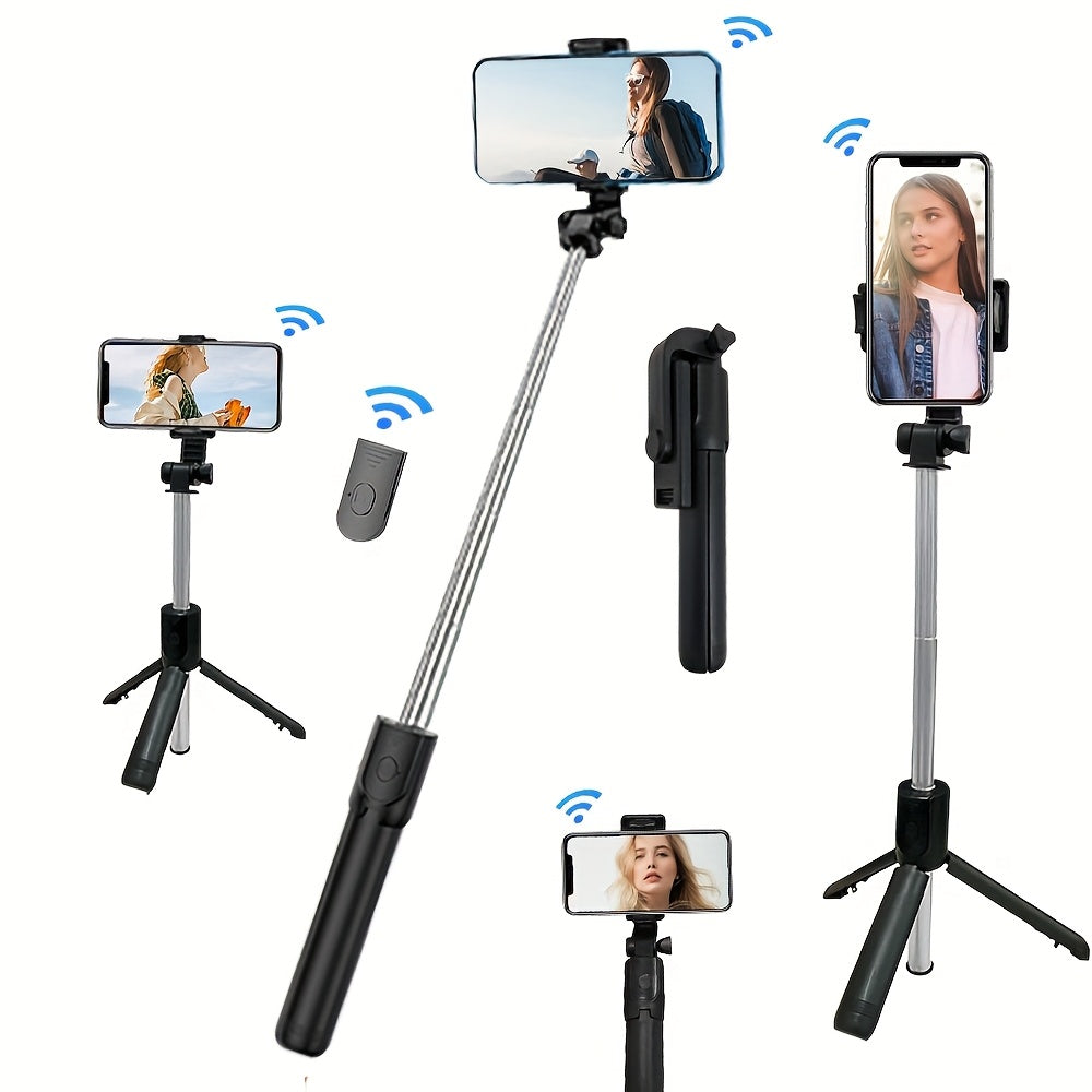 Selfie Stick Tripod with Wireless Remote and 360-Degree Rotation for Smartphones