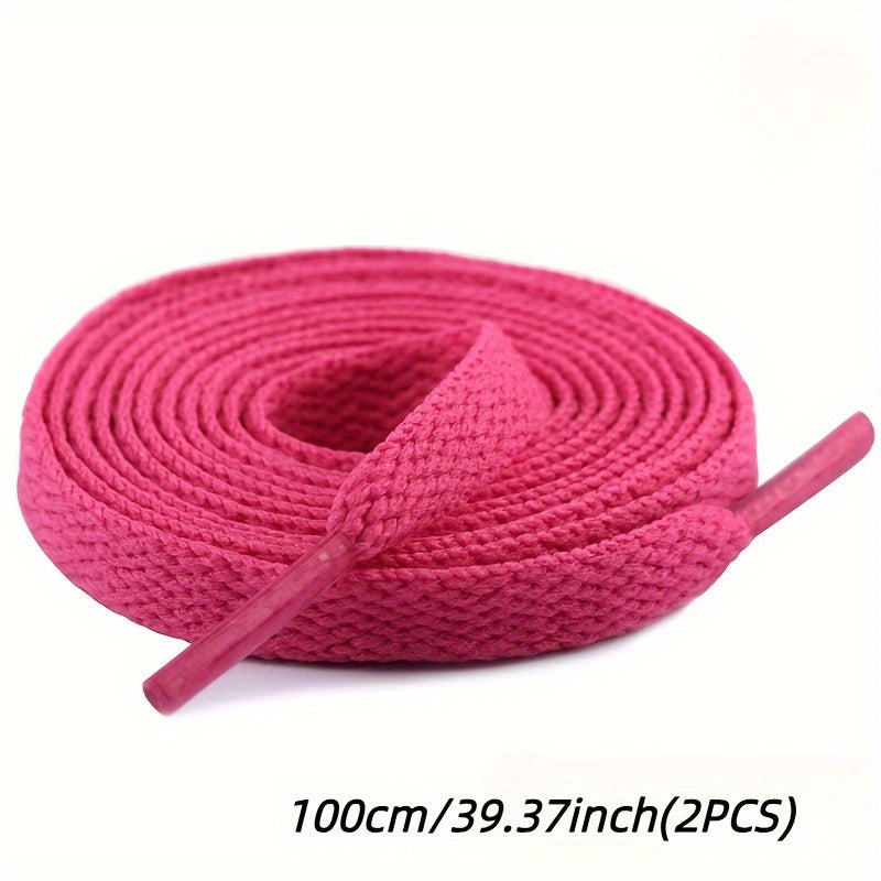 2 пары плоских повседневных спортивных шнурков для кроссовок, белые, 45 дюймов