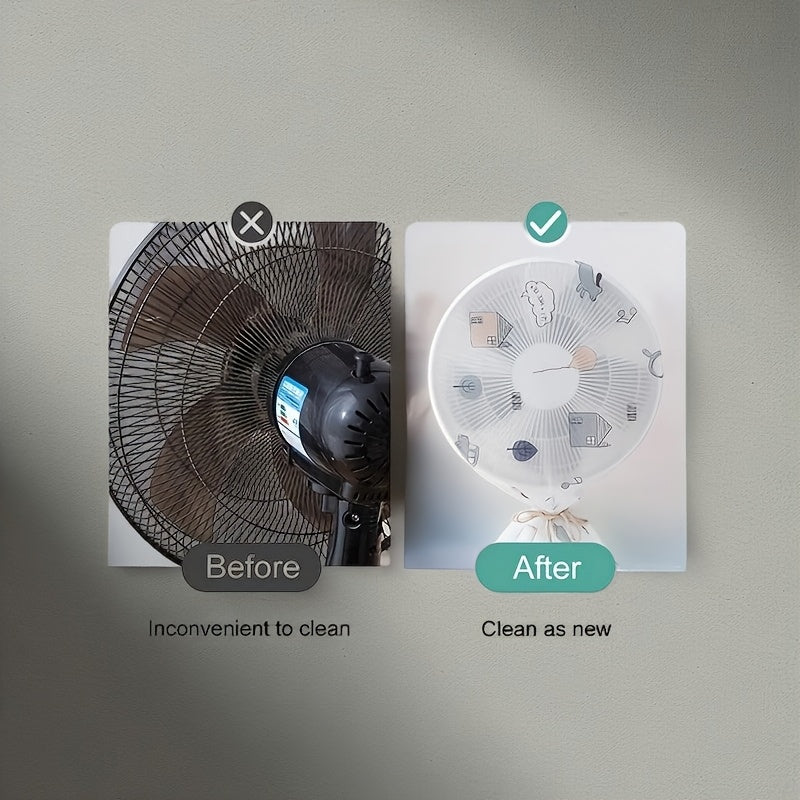 Universal suv o'tkazmaydigan ventilyator changdan himoya qopqog'i sotuvda - Oson tozalanadi, oshxona, yashash xonasi, yotoqxona uchun chang o'tkazmaydigan - Barcha ventilyator modellari uchun mos, aloqa qilmasdan qopqoq