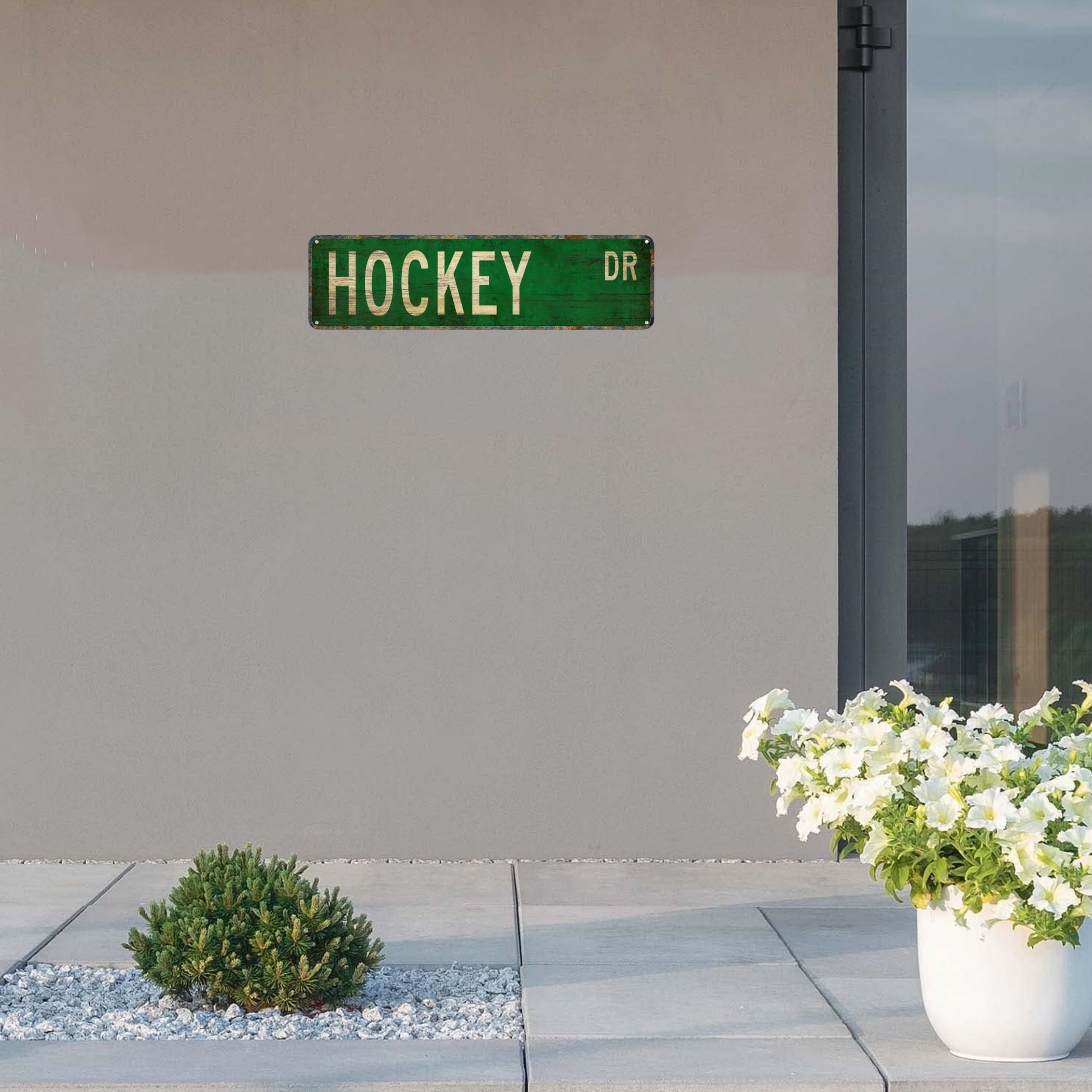 Vintage Metal Tin Sign Wall Art Instagram Style Hockey DR 15.75x3.94 Inches for Home Bar Cafe