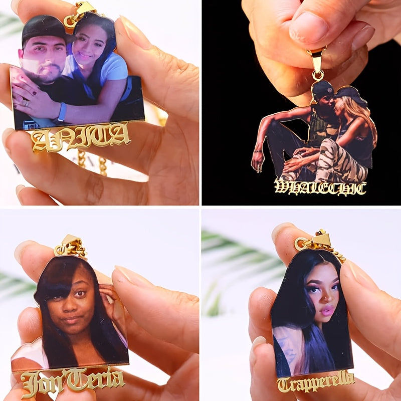 Shaxsiylashtirilgan o'yma pendanti, 18K oltin qoplamali 316L zanglamaydigan po'latdan tayyorlangan, juftliklar uchun ideal sovg'a, har qanday tadbir uchun mos uslub, Rojdestvo va yil davomida mukammal.