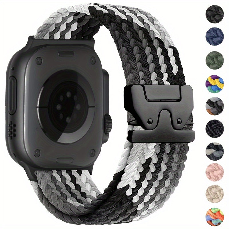Adjustable Nylon Parachute Style Watch Band for Apple Watch Series 1-10 and Ultra