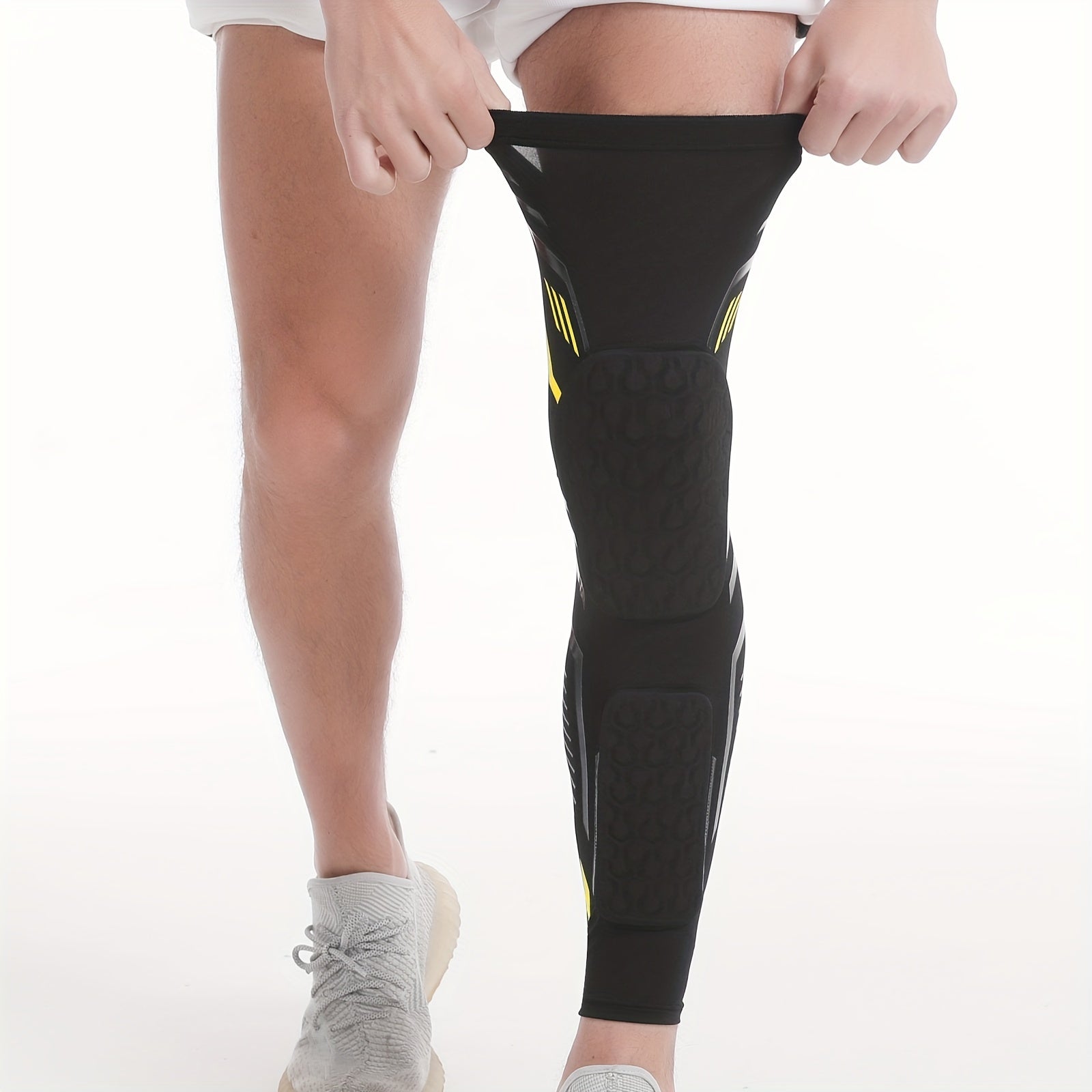 Sports Knee Pads Set Breathable Compression Honeycomb Padding for Patella Stabilization for Basketball Cycling Soccer Rugby