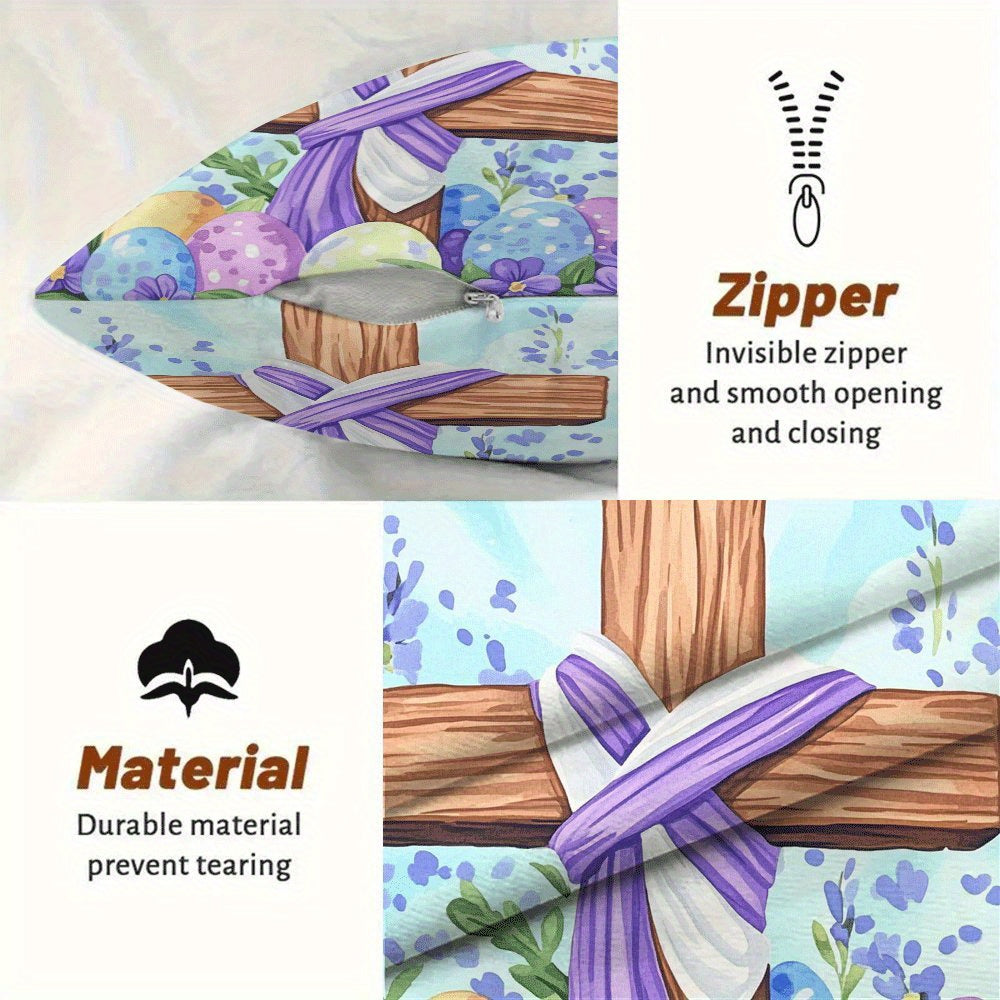 Set of 2 Floral Pillow Covers 45x45 cm with Zipper Closure for Sofa and Bedroom Decor