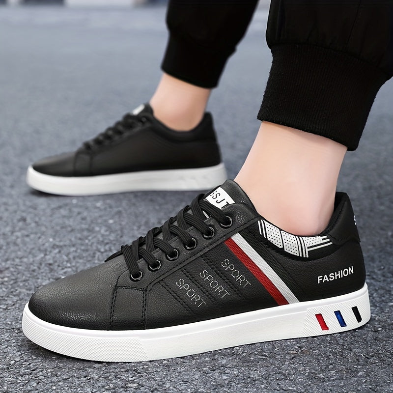 Men's Slip-On Sneakers with Stripe Details Lightweight Breathable Casual Sports
