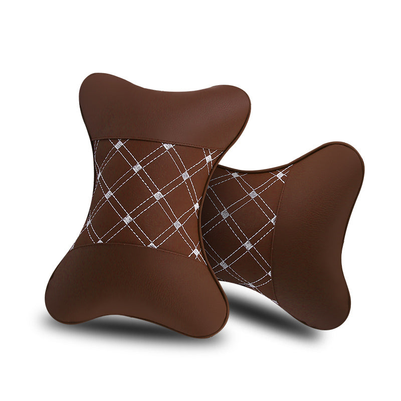 Unisex Synthetic Leather Car Headrest Cushion for Fatigue Relief