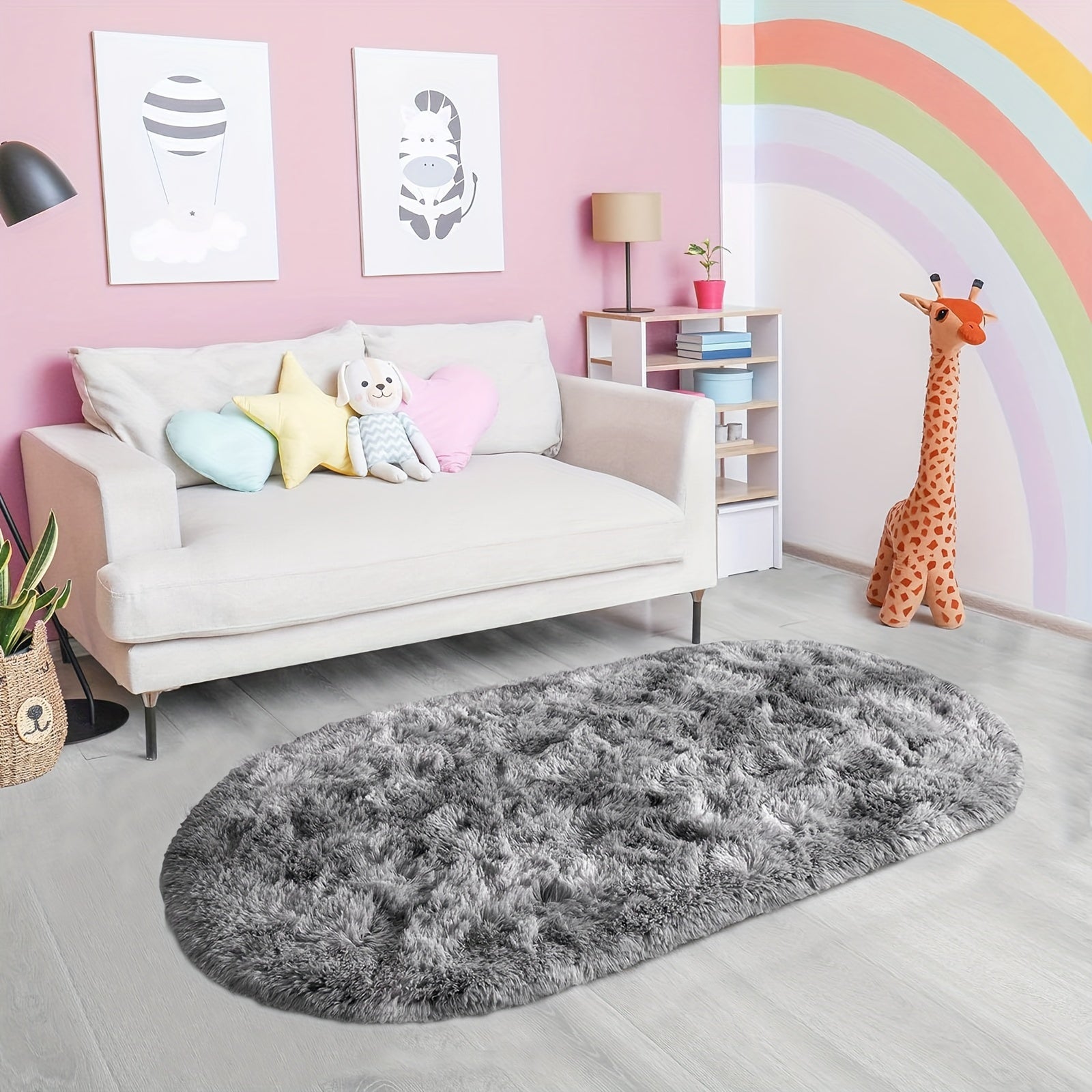 Роскошный и мягкий ковер, мягкий на ощупь, с нескользящей изнанкой и пригодный для машинной стирки, идеально подходит для придания стиля и комфорта интерьеру вашей гостиной или спальни.