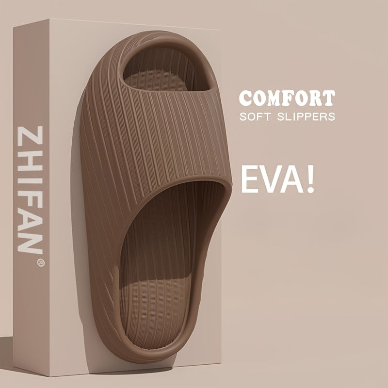 Unisex EVA Non-Slip Sandals Minimalist Stripe Indoor Beach Casual Footwear