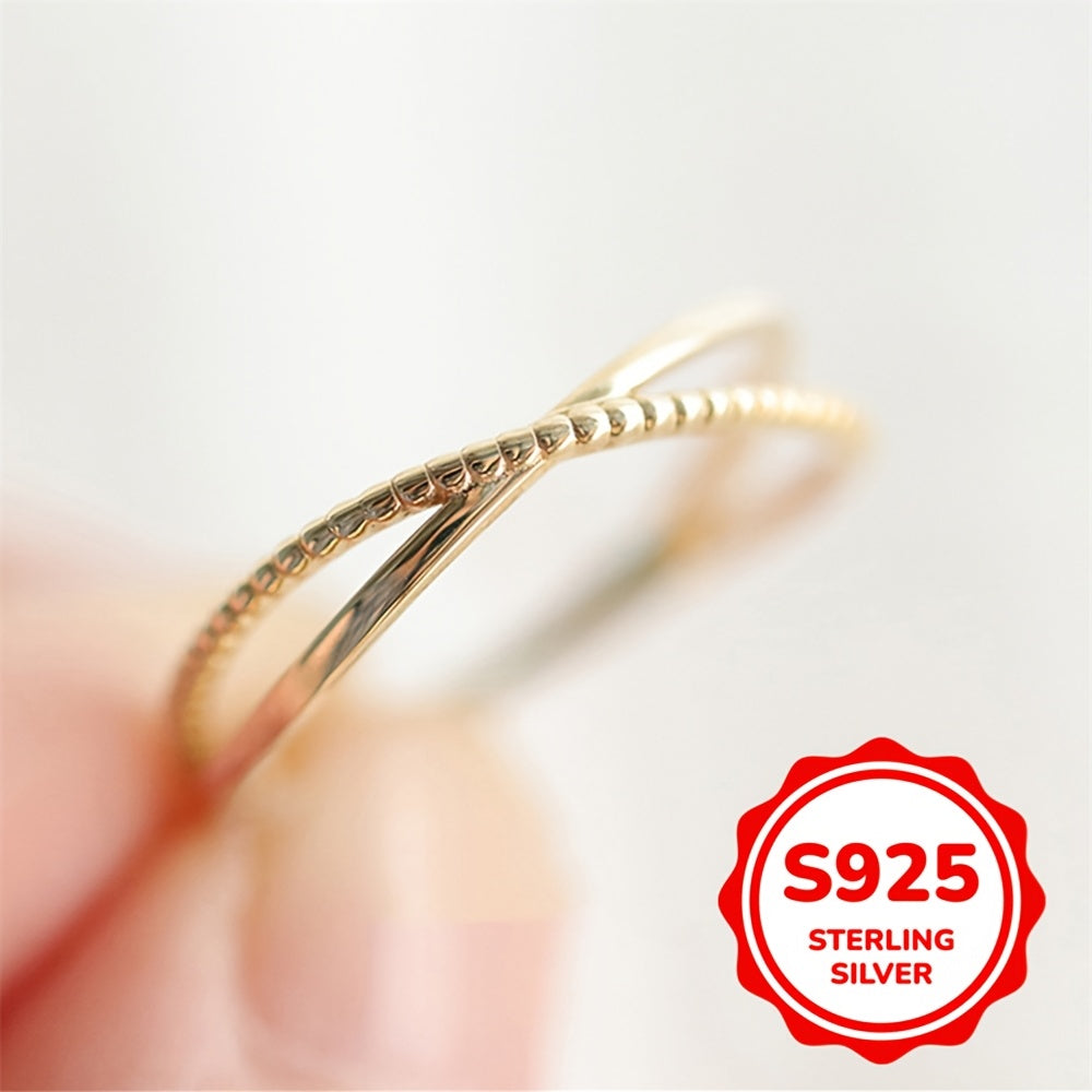 Sterling Silver Cross Ring for Women Minimalist Valentine's Day Birthday Gift