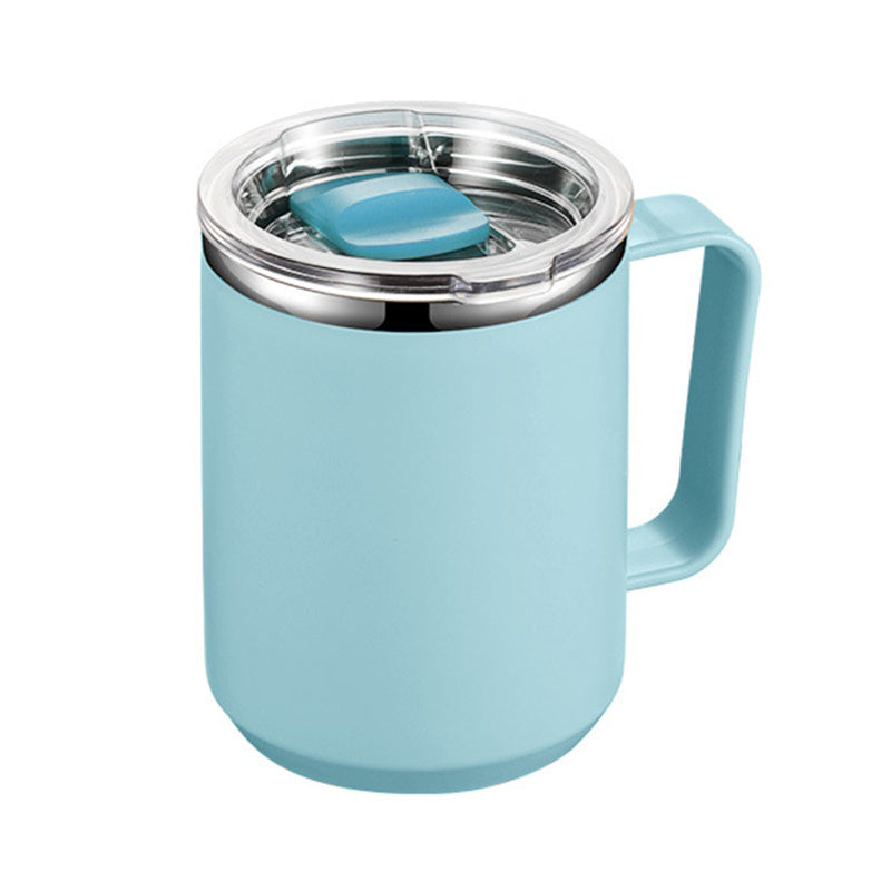 Insulated Stainless Steel Coffee Mug with Handle and Lid for Office Outdoor School