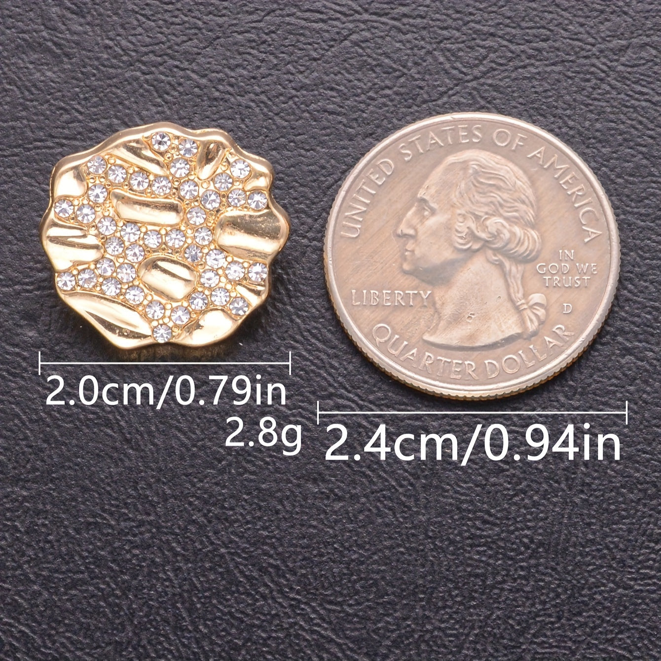 Set of 7 Handmade Irregular Alloy Buttons for Clothing and DIY Jewelry