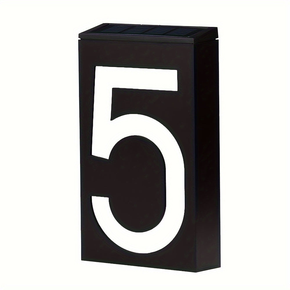 Luz de número de casa solar LED para exteriores, a prueba de agua, señal de dirección, iluminador de pared para jardín y patio