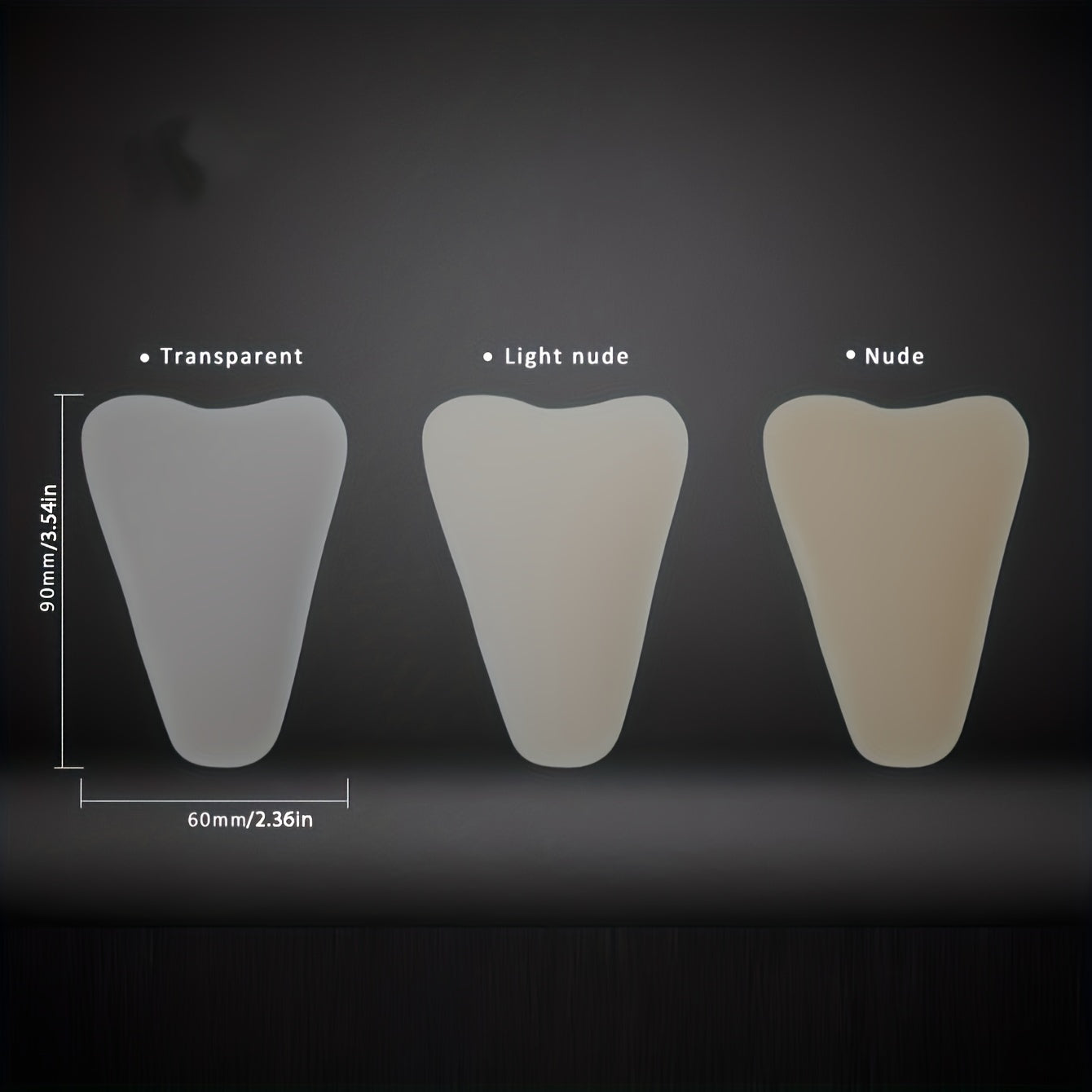 Yoga shimlari va yaqin moslamalar uchun ko'rinmas silikon pad, qo'l bilan yuvilishi mumkin va nafas oladigan, bir rangda, mato to'qimasi emas, kattalar ayollarning ichki kiyimlari uchun.