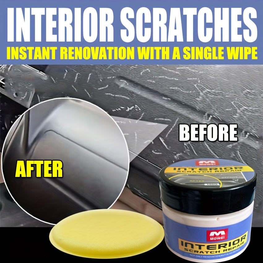 Очиститель пластиковых панелей внутри автомобиля - 100 г, глина, восстанавливает блеск