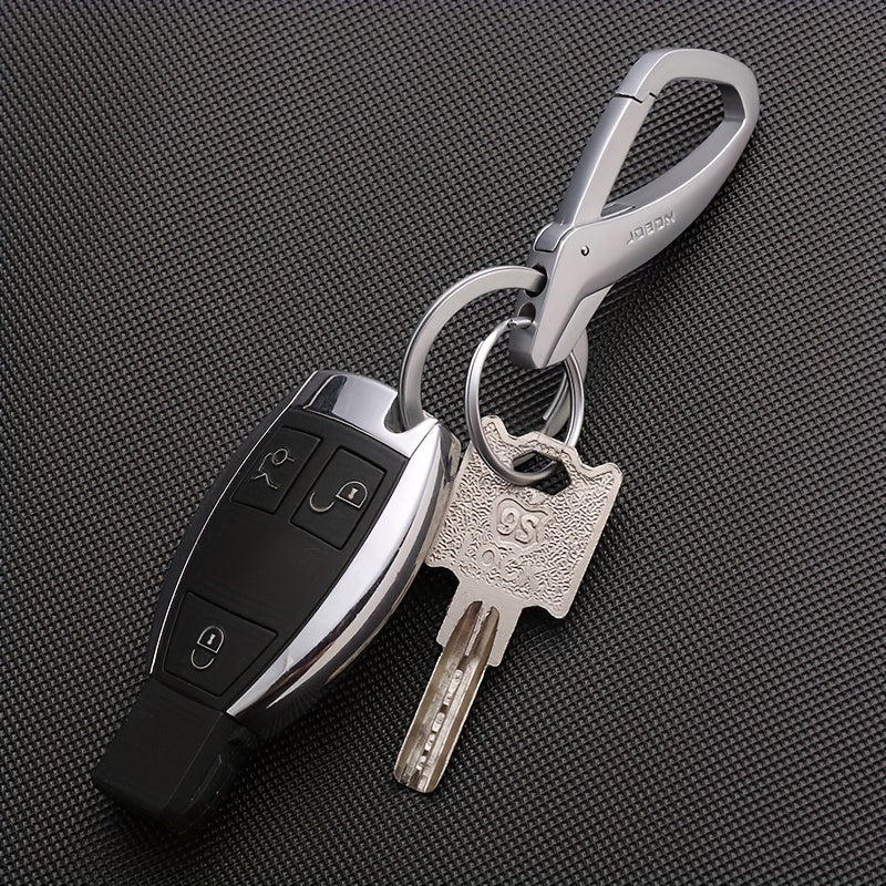 Unisex Zinc Alloy Double Ring Keychain Creative Metal Key Holder