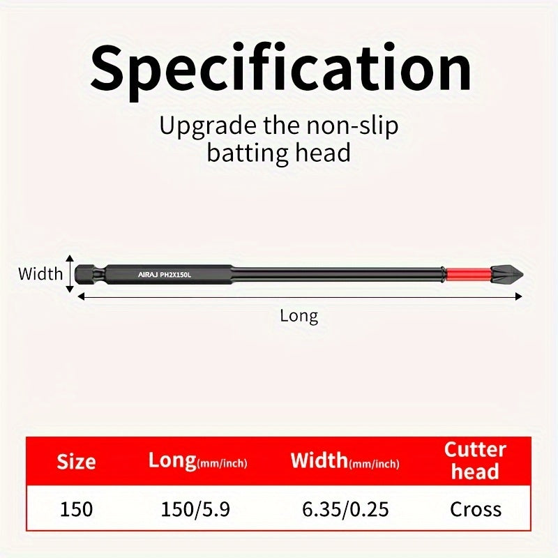 3/8/15pcs S2 Cross High Hardness Anti-slip Screwdriver Extension Set