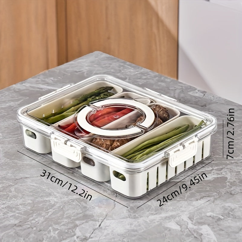 Multipurpose Plastic Food Storage Container with Flip Top Lid Square Freezer Safe