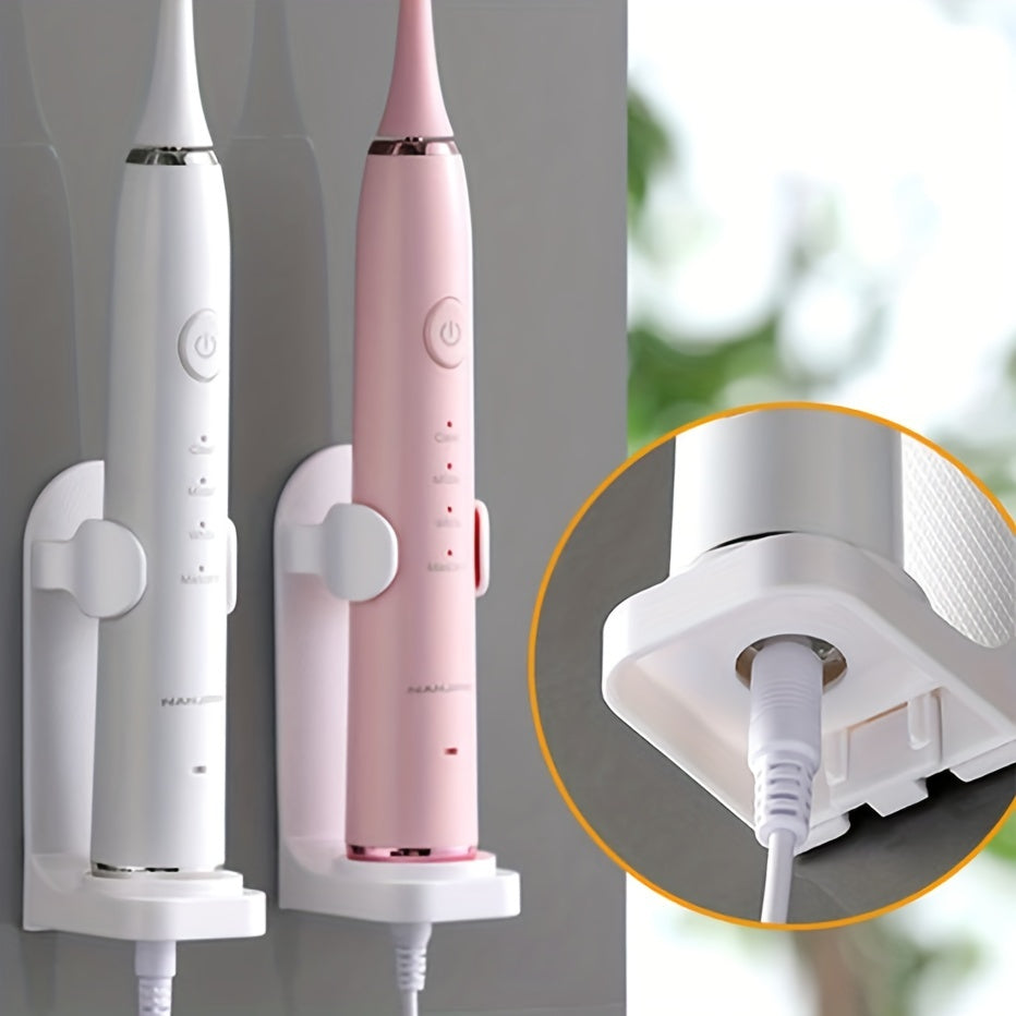 Wall-Mounted Electric Toothbrush Holder Fits 98% of Brushes Bathroom Organizer