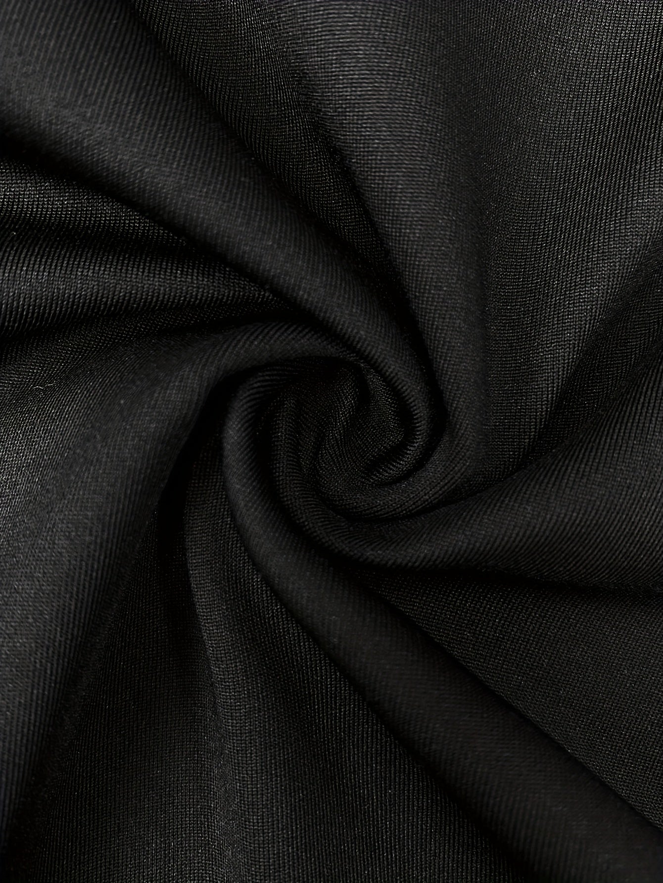 Plus Size Women's High Waist Stretchy Capri Pants with Side Slit Black