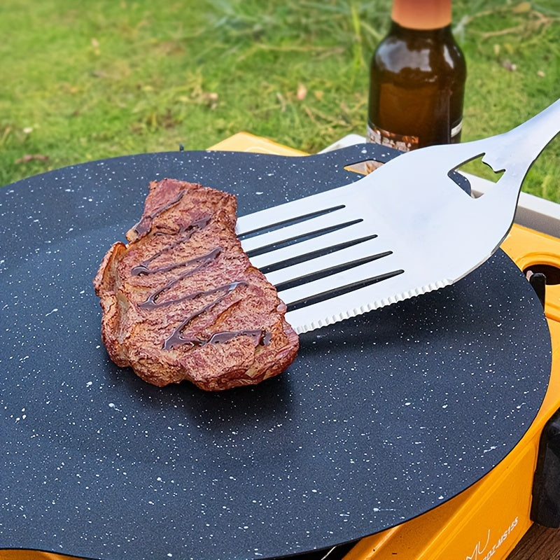 Set of 6 Stainless Steel BBQ Grill Tools with Spatula Forks Brush Tongs