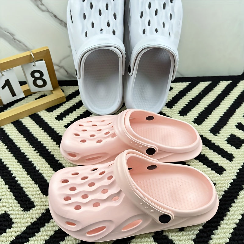 Women's Lightweight Slip-On Sandals, Indoor Outdoor Beach Shoes