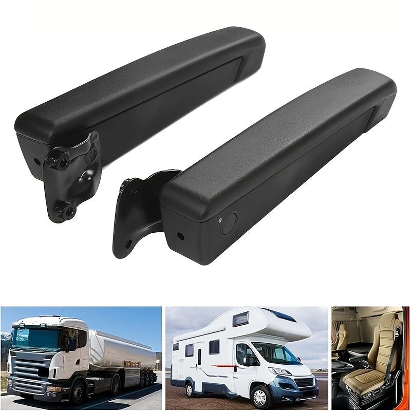 Universal Black Adjustable Car Seat Armrests Pair for Cars and Trucks