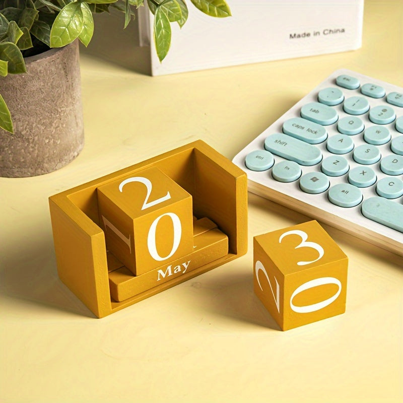 Uy yoki ofis bezatish uchun yog'och stol kalendari ornament, Rojdestvo, Sevgi kuni yoki Yangi yil uchun mukammal.