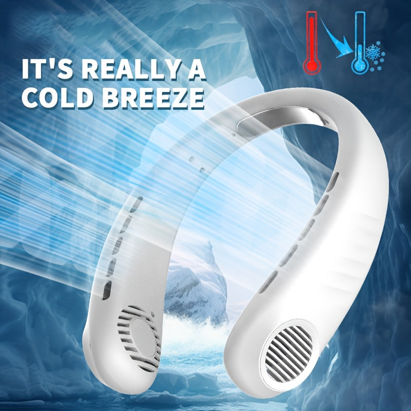 Personal Handheld Fan USB-C Rechargeable 5-Speed Neck Fan for Travel Office Outdoor