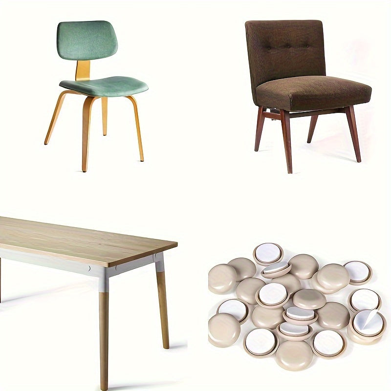 4/8 ta Mebel O'rindiq Stol Slayd Matlari to'plami, Uy shok-absorbent oyoq padlari, Pol uchun slider, chizishga qarshi himoya, Jim qorovul qoplami, Qalinlashtirilgan mebel slayd mat, Pol va stol uchun mobil oyoq pad, Plastik va fil'dan tayyorlangan