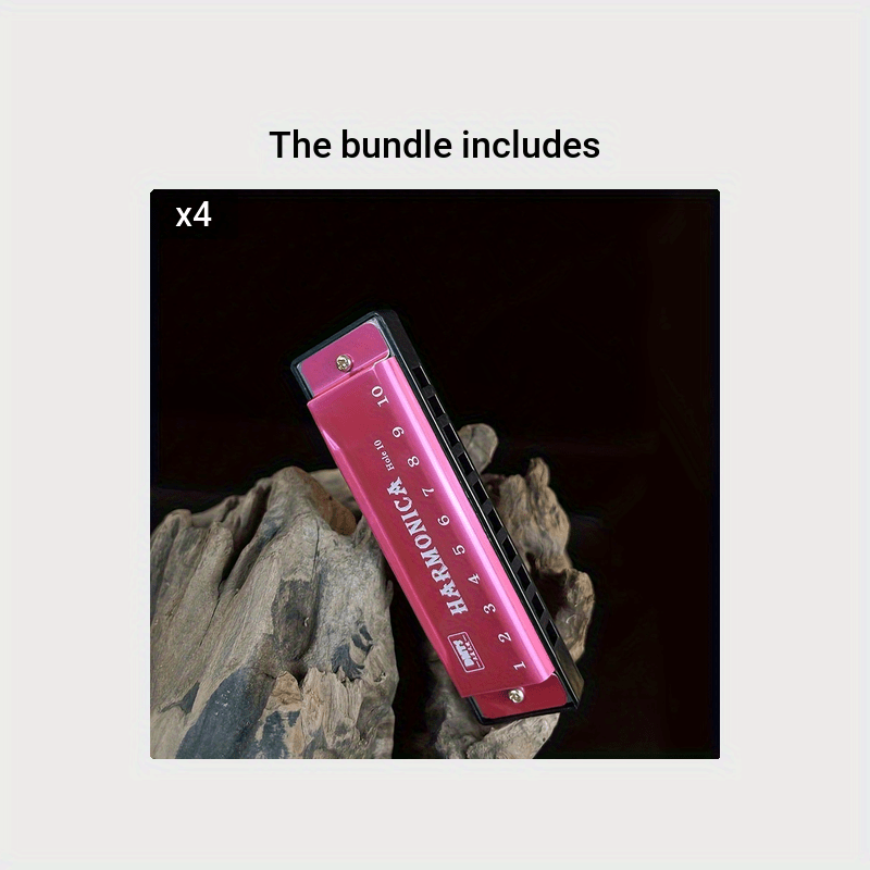 Beginner 10-Hole Harmonica with Copper Core Resin for Teaching and Playing