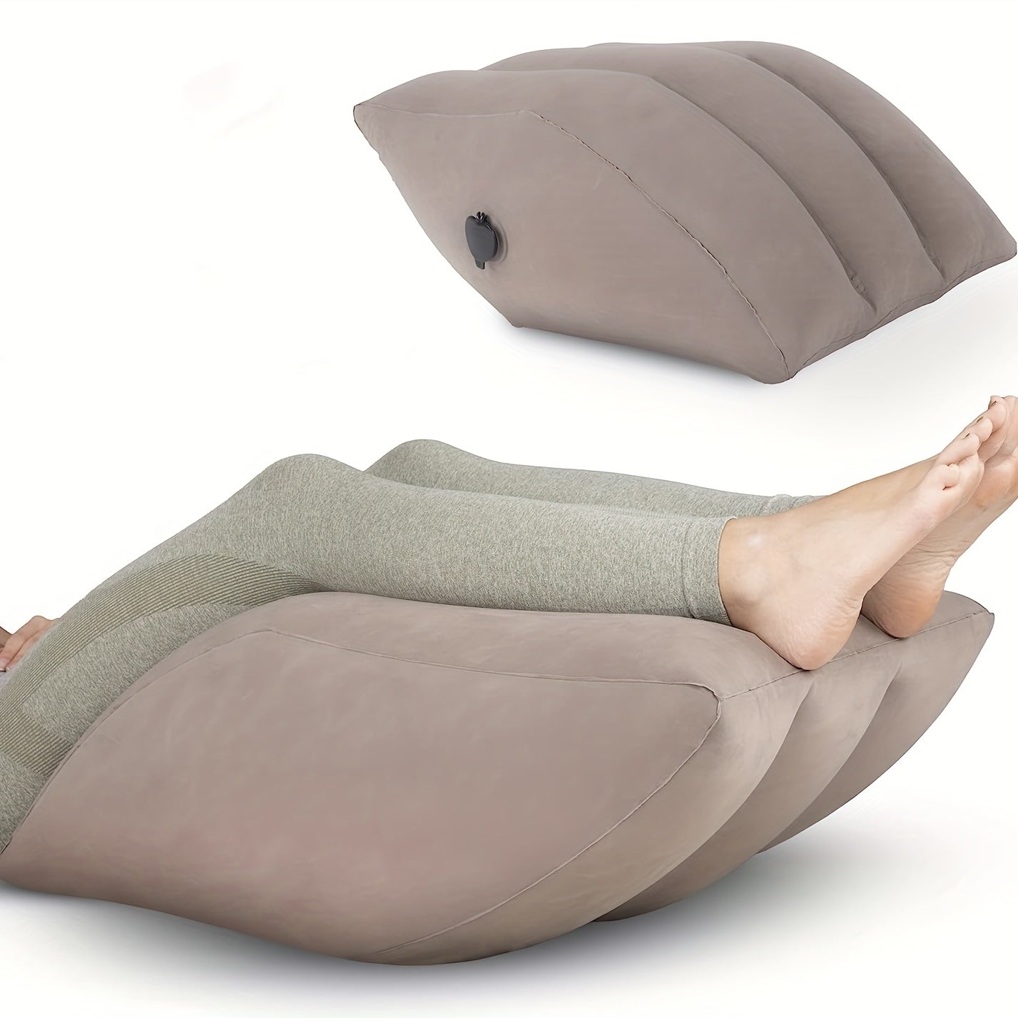 Inflatable Leg Elevation Pillow with Storage Bag for Blood Circulation and Injury Recovery