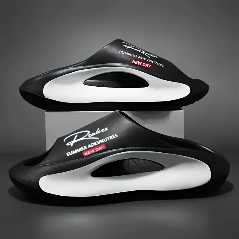 vmi Erkaklar Ochiq Boshli EVA Slaydlar - Qulay, Sirpanmaydigan Sandallar, Kamon Qo'llab-quvvatlash, Qizil va Oq