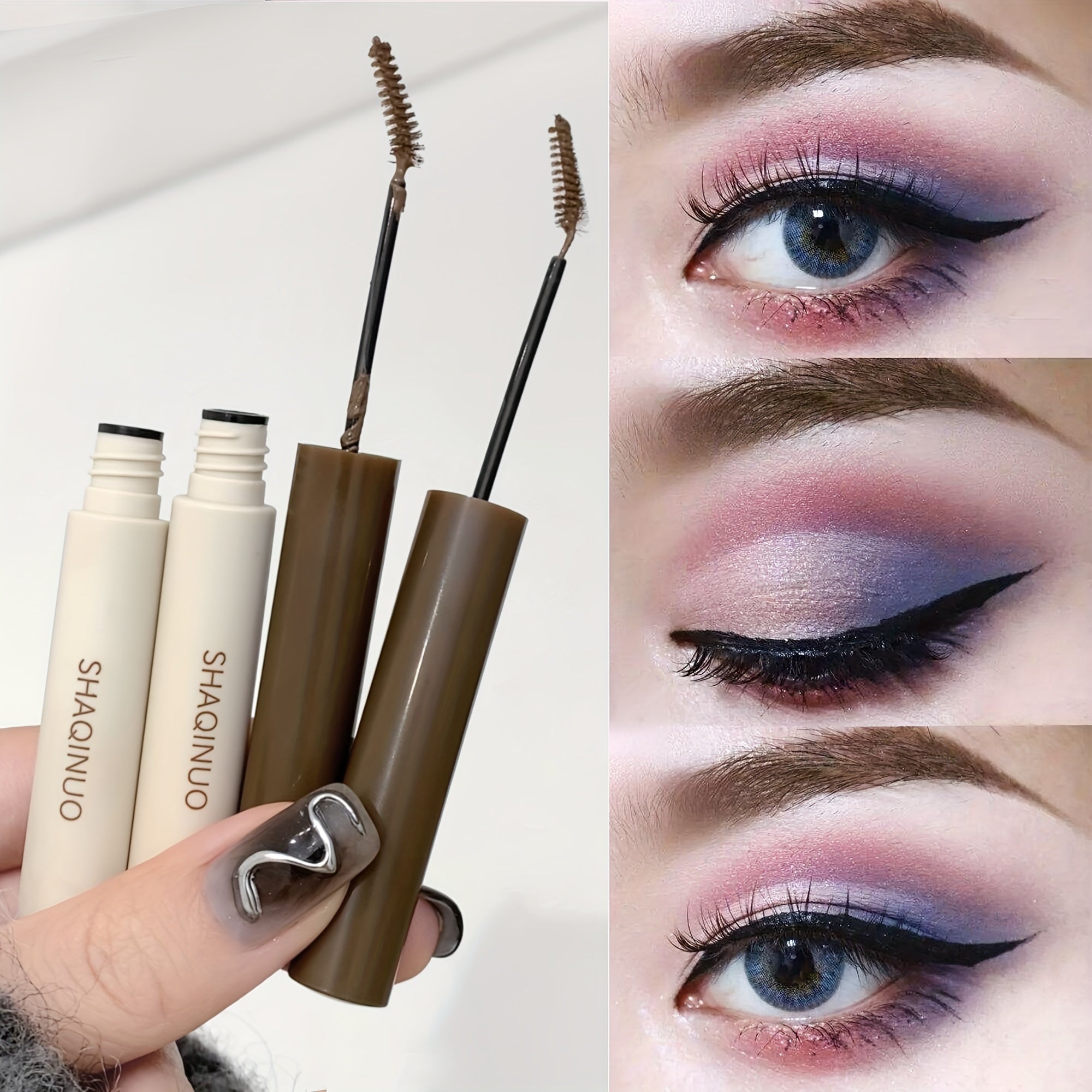 Waterproof Tinted Eyebrow Mascara for Long-Lasting Smudge-Proof Brow Enhancement with Precision Brush