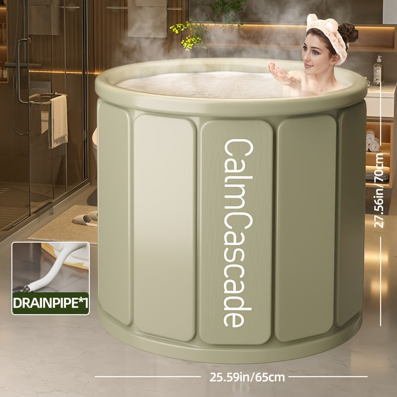 Portable Foldable Bathtub with Insulation for Home and Pool Use