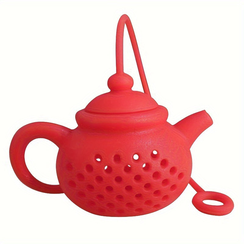 Reusable Silicone Teapot-Shaped Tea Infuser for Loose Leaf Tea, Small Kitchen Use