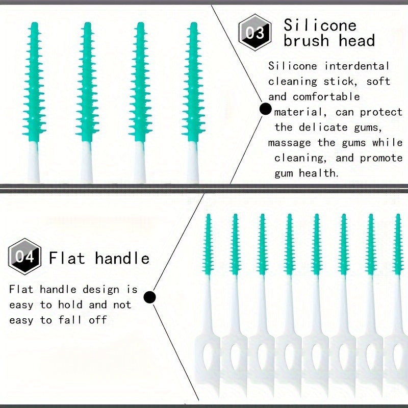40/200pcs Dental Interdental Floss Brush Cleaners for Teeth Braces and Detail Cleaning