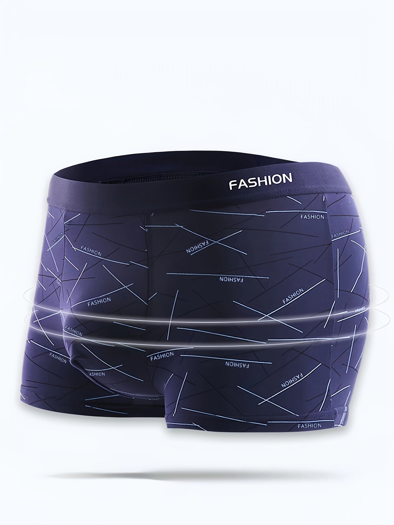 Men's 4-Pack Breathable Cotton-Polyester Boxer Briefs with Elastic Waistband