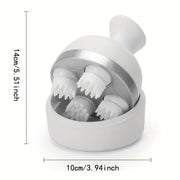 4 ta silikon massaj boshliqlari bilan mushuklar va itlar uchun inson barmoqlarini taqlid qiluvchi hayvon bosh massajchisi!